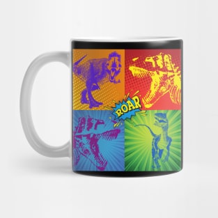 Dino Pop Art - T Rex and Velociraptor Mug